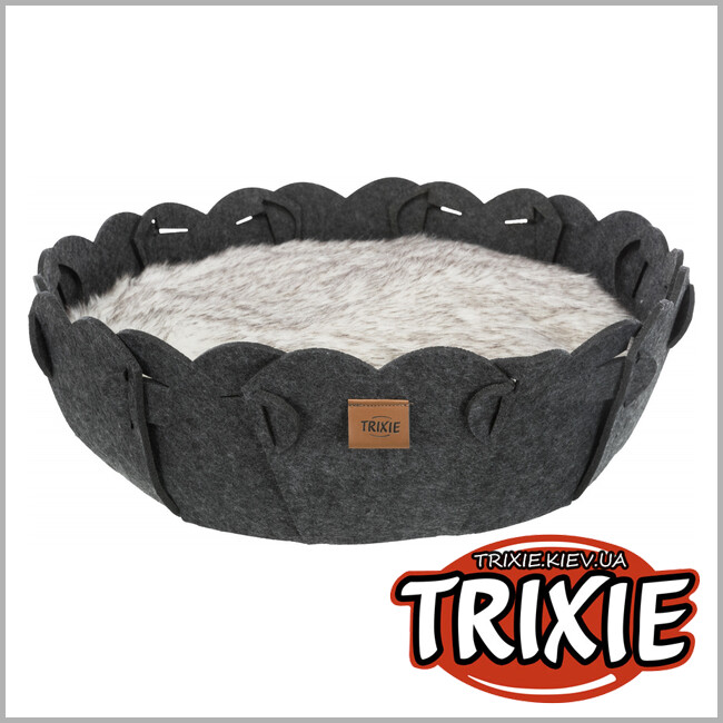 ТРИКСИ Украина - Лежак Elli - TRIXIE  круглый (войлок, 50см, антрацит)