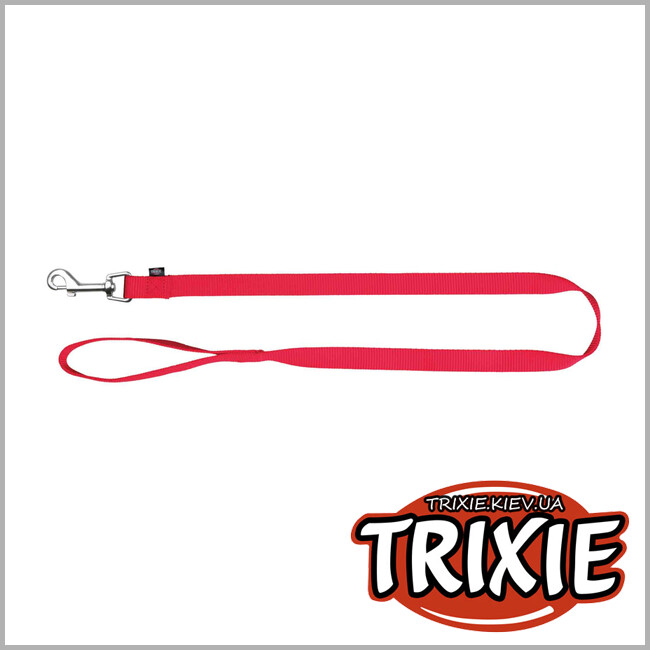 ТРИКСИ Украина - Поводок для собак TRIXIE - Classic (Размер XS-S:1.20м/15мм, Цвет:красный, нейлон)