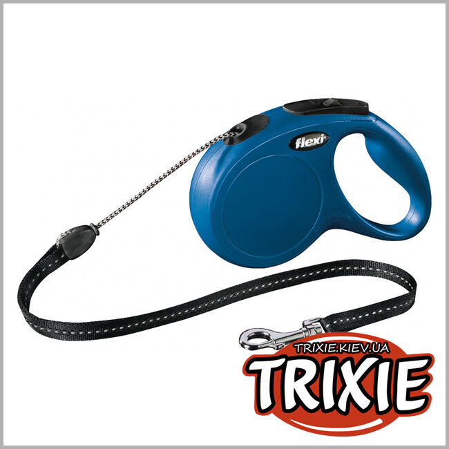 ТРИКСИ Украина - Флекси TRIXIE - New CLASSIC (M 5м. до 20кг. синий)