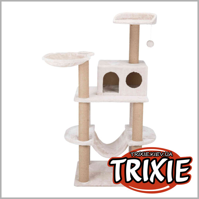 ТРІКСІ Україна - Будиночок-драпак для котів Trixie 44428 "Federico", 60 ​​× 50 142см,світло-сірий