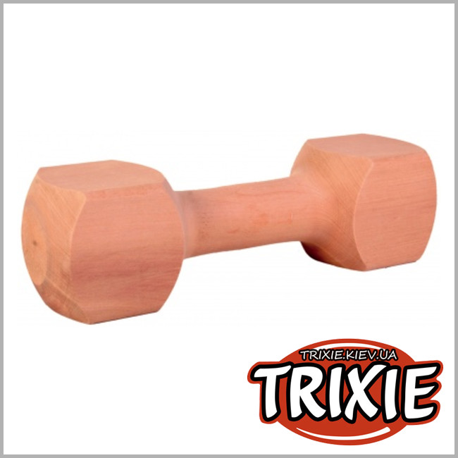 ТРИКСИ Украина - Деревянная квадратная гантель Trixie Wooden Retrieving Dumbbell (23cm / 400g)