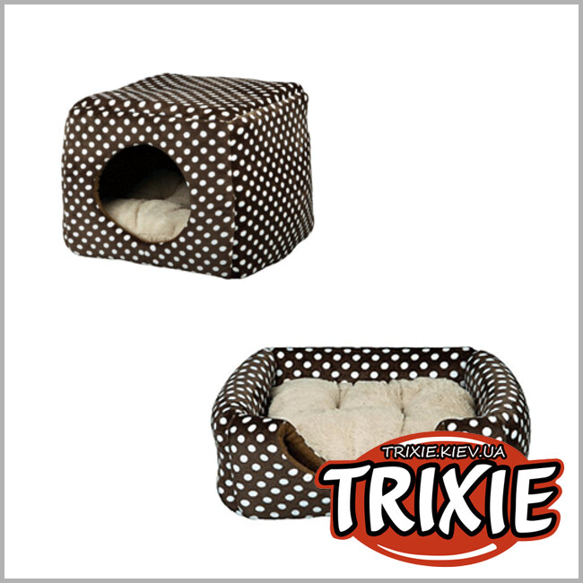 ТРИКСИ Украина - Лежак-пещера Mina TRIXIE  (40 × 32 × 40 cм, коричневый/бежевый)