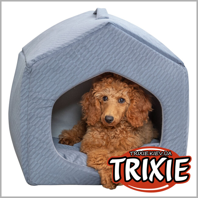 ТРИКСИ Украина - Лежак-пещера для собак Trixie "Alena", 40х45х40см, сине-серый