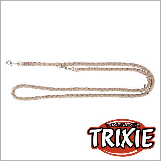 ТРИКСИ Украина - Поводок для собак Trixie 143635 Cavo регулируемый для собак L–XL 2 м диаметр 18 мм розово-песочный.
