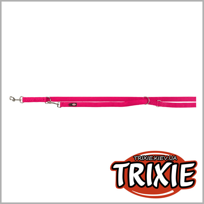 ТРІКСІ Україна - Регульований поводок для собак Trixie 200911 "Premium" двошаровий, L-XL: 2.00м/25мм, фуксія