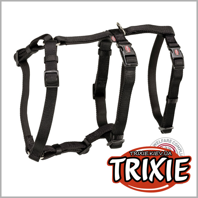 ТРІКСІ Україна - Шлея Trixie 13093  для собак M-L 50-75 см х 20 мм чорна