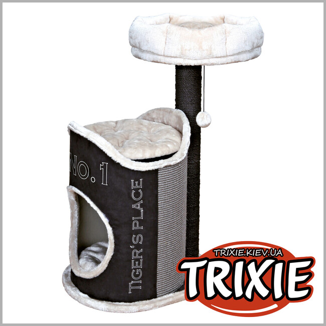 ТРИКСИ Украина - Домик-драпак для животных Trixie 44415 "Susana", 90см, черный/светло-серый/серый