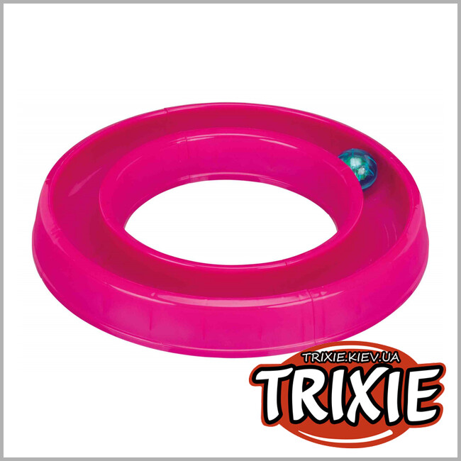 ТРІКСІ Україна - Світиться кулька в рейці іграшка для кота TRIXIE Ball Race(65*31 см, рожевий)