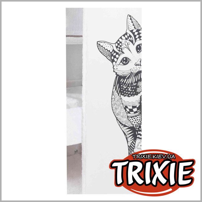 ТРИКСИ Украина - Домик-драпак Trixie 44721 "Maria" 58x58, высота 101см, светло-серый/,белый замша/сизаль