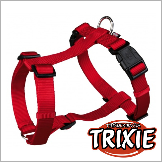 ТРІКСІ Україна - Шлей для собак TRIXIE - Premium (Розмір: 75-100см/25мм, Колір: червоний, нейлон)