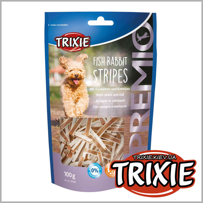 ТРИКСИ Украина - Лакомство для собак Trixie 31547 PREMIO Fish Rabbit Stripes кролик/рыба 100г