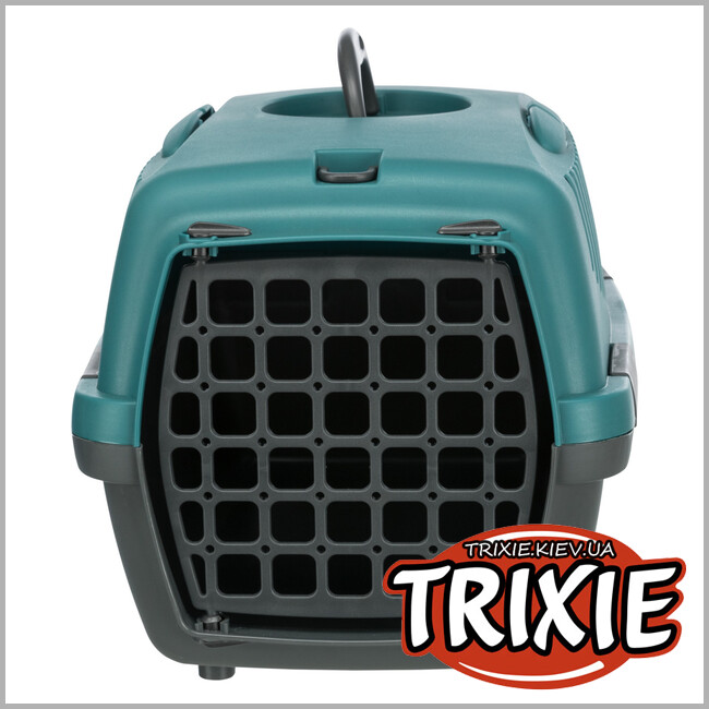 ТРИКСИ Украина - Переноска Trixie Capri Transport Box 1  ( 32*31*48 cm серый/петроль )