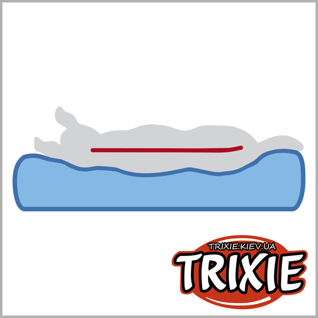 ТРИКСИ Украина - Лежак для собак Trixie 37952 "Lonni vital" ортопедический, 75х55см, серый