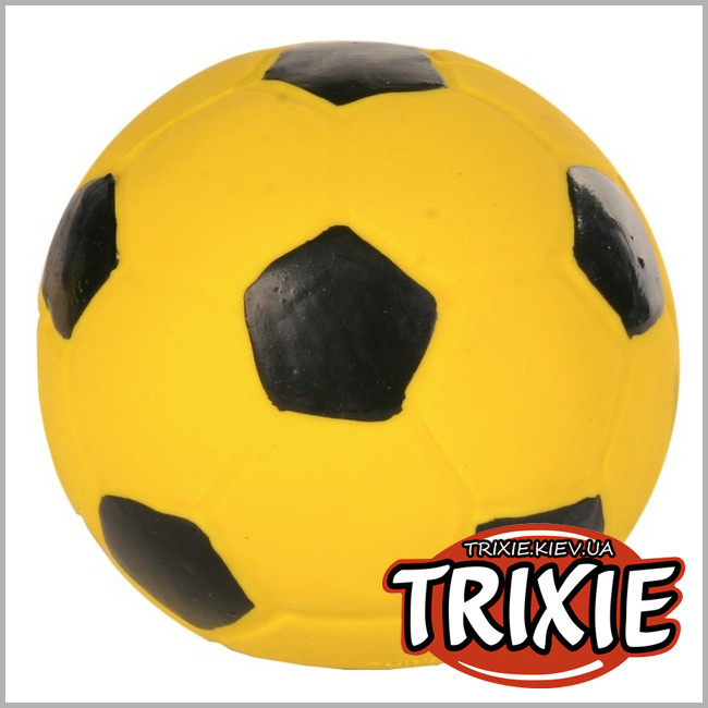 ТРИКСИ Украина - Желтый футбольный мяч  для собак TRIXIE
