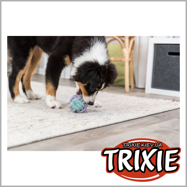 ТРИКСИ Украина - Игрушка Trixie 32814 Junior для щенков Мяч жгутовый текстиль 9 см