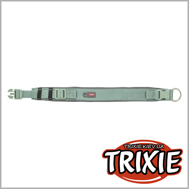 ТРИКСИ Украина - Ошейник для собак Trixie 1995734 Premium экстраширокий M–L 40–48 см 40 мм голубовато-серый