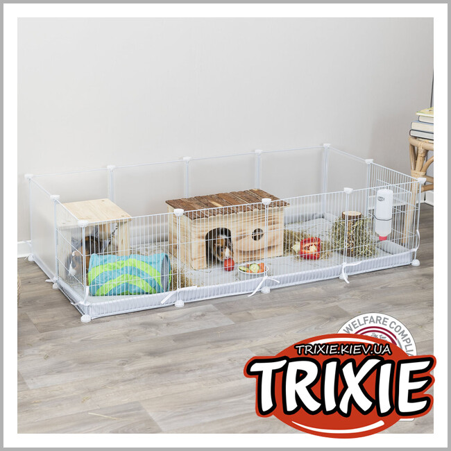 ТРИКСИ Украина - Основа под вольер в помещение Trixie 62460 (полиэстер), 140х70см, серый/белый