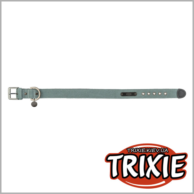 ТРИКСИ Украина - Ошейник для собак Trixie 1970416 CityStyle экстраширокий хлопок XS–S 25–32 см 25 мм светло-зеленый