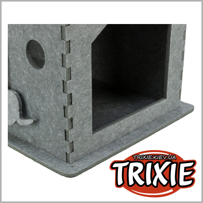 ТРИКСИ Украина - Домик Trixie 36271 Lene для кошек фетр 54х30х35 см серый
