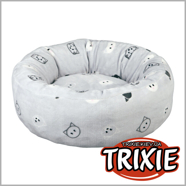 ТРИКСИ Украина - Круглое мягкое место Mimi-TRIXIE с кошками (50 cм, светло-серый)