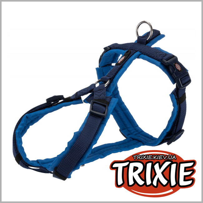 ТРІКСІ Україна - Шлей Premium trekking TRIXIE (L: 70–85см/25мм, індиго/синій)