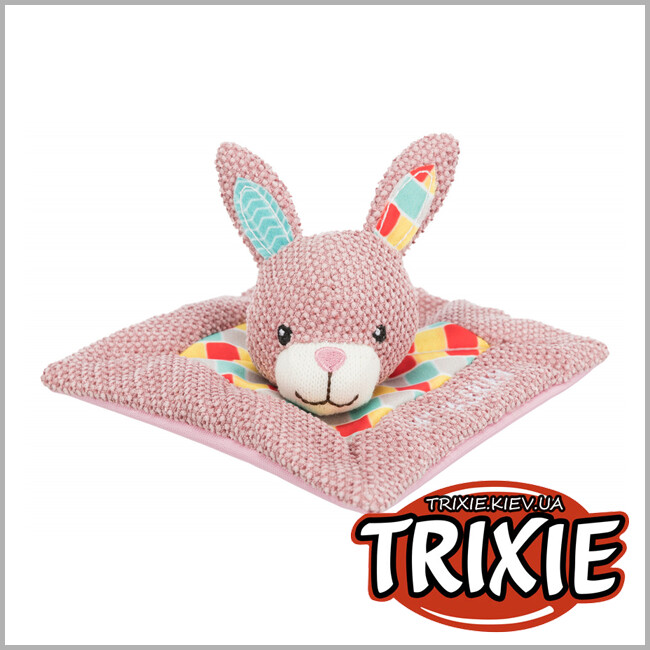 ТРІКСІ Україна - Іграшка кролик для кошенят Trixie Junior My Valerian (тканина 13х13см)