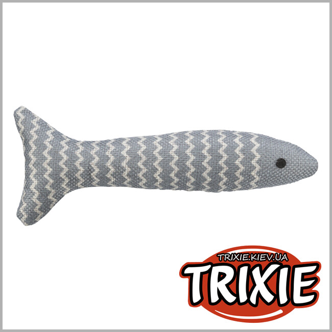 ТРИКСИ Украина - Игрушка Trixie 41118 для кошек Рыба с кошачьей мятой полиэстер цветная 20см.