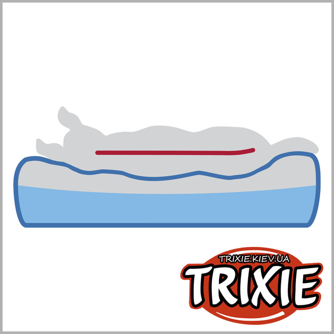 ТРИКСИ Украина - Лежак "Lino vital" ортопедический для собак Trixie 374052, 110х75см, серый/светло-серый