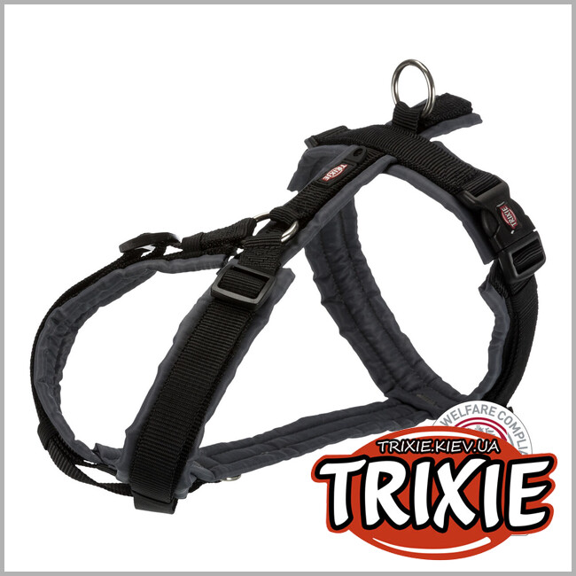ТРІКСІ Україна - Шлея Trixie 1997101 "Premium trekking" для собак ,S-M: 44-53см/20мм,чорний/графіт