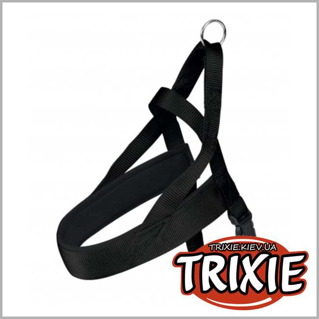 ТРІКСІ Україна - Шлей для собак TRIXIE - PremiumComfort (Розмір:78-100cм/50мм, Колір:чорний, нейлон)