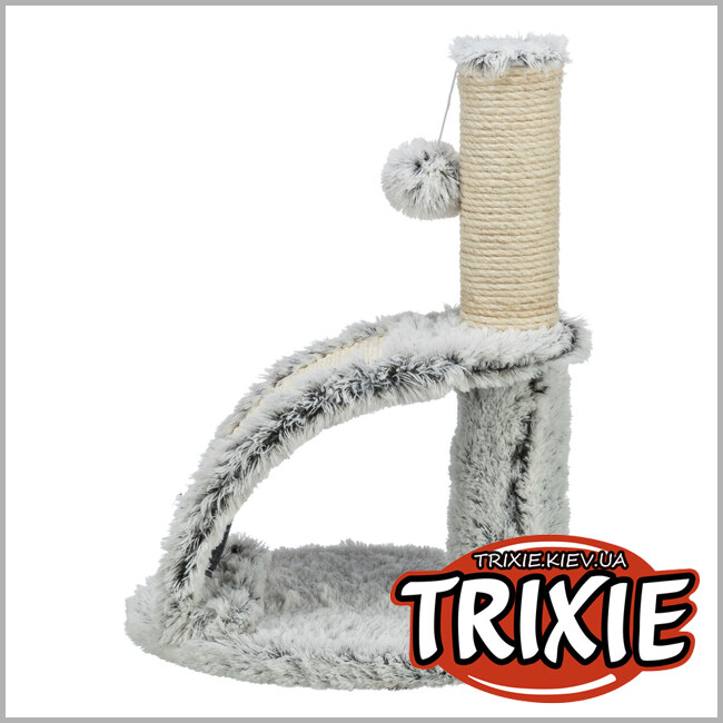ТРІКСІ Україна - Драпак для котів Trixie 44574 Junior "Winnie" з масажною щіткою, 43см, біло-чорний