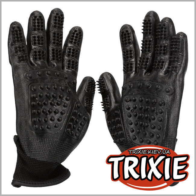 ТРИКСИ Украина - Перчатка д/ухода за мехом TRIXIE (нейлон/резина,16х23см, 1пара)