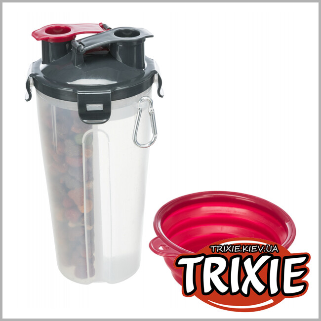 ТРИКСИ Украина - Контейнер д/еды и воды TRIXIE (пластик, 2х0.35л/11х23см)