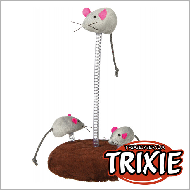 ТРІКСІ Україна - Іграшка на пружині Trixe Mice on Coil Springs (плюш 15*22см)