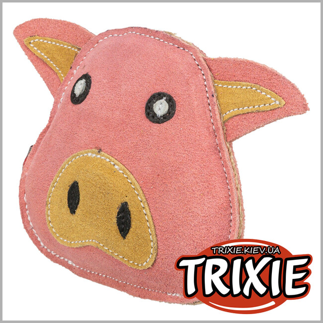ТРИКСИ Украина - Игрушка для животных Trixie 35990 "Свинья" (кожа), 19см