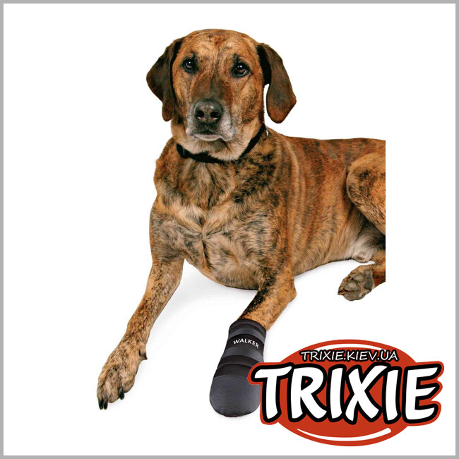 ТРИКСИ Украина - Защитные сапоги для собак Trixie 1958 "Walker Care" для собак, L: черный (2шт/уп)