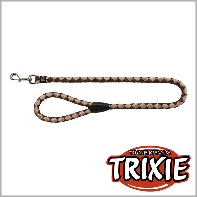 ТРИКСИ Украина -  Поводок Cavo-TRIXIE (S-M 1м/12 мм, мокка/карамель нейлон )