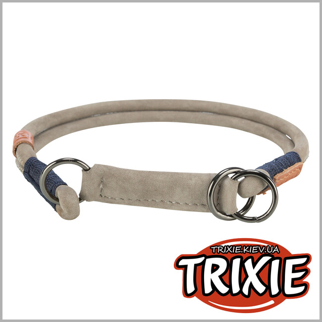 ТРИКСИ Украина - Ошейник-удавка Trixie 17100 "BE NORDIC", кожа, XS-S: 30см/5мм, серый