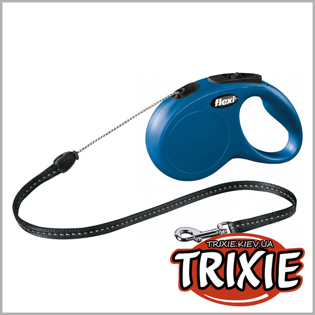 ТРИКСИ Украина - Флекси TRIXIE - New CLASSIC (S 5м. до 12кг. синий)