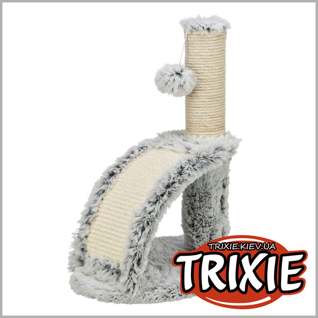 ТРІКСІ Україна - Драпак для котів Trixie 44574 Junior "Winnie" з масажною щіткою, 43см, біло-чорний