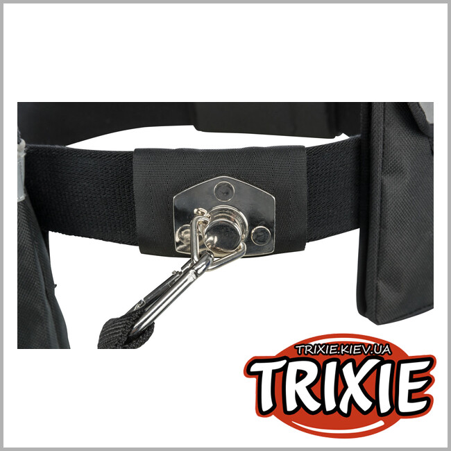 ТРИКСИ Украина - Ремень-поводок для собак Trixie 1275 до 40 кг Hands Free нейлон размер M-L ремень 60-120 см/40 мм х поводок 100-135 см/25 мм