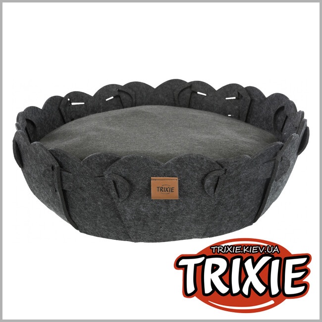 ТРИКСИ Украина - Лежак Elli - TRIXIE  круглый (войлок, 50см, антрацит)