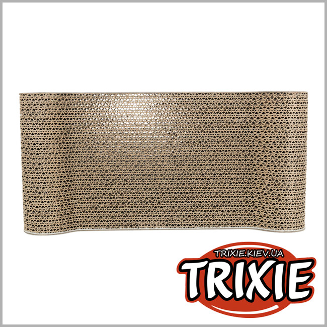 ТРІКСІ Україна - Дряпка для кошенят Trixie 48011 Junior з котячою м'ятою картон світло-сіра 38х6х18 см