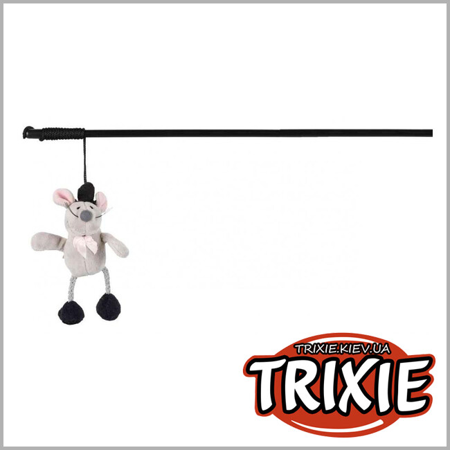 ТРИКСИ Украина - Trixie Удочка с мышкой на резинке (31 см)
