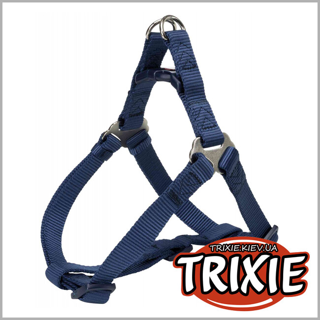 ТРІКСІ Україна - Шлея Premium One Touch-TRIXIE (80-100см/25мм, індиго)