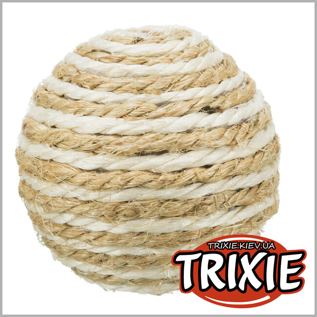 ТРІКСІ Україна - Мяч сизаль для кішки TRIXIE - мотузковий (6см)
