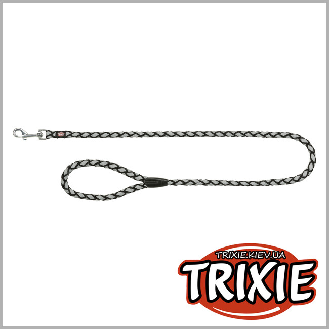 ТРИКСИ Украина - Поводок Cavo-TRIXIE светоотражающая (Размер S–M: 1.00м/12мм,черный)