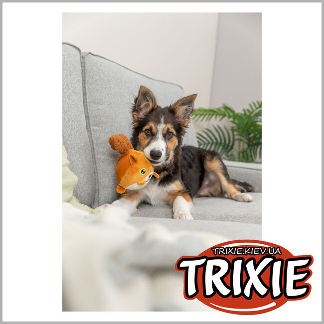 ТРИКСИ Украина - Игрушка Trixie 36020 для собак Белка с эффектом памяти полиэстер оранжевая 13см