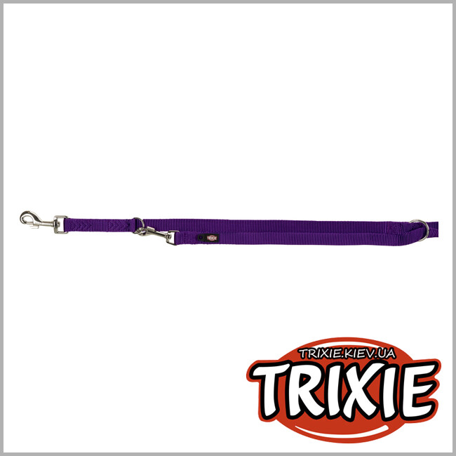 ТРИКСИ Украина - Поводок-перестежка Premium-TRIXIE (L–XL: 2,00м/25мм, фиолет)