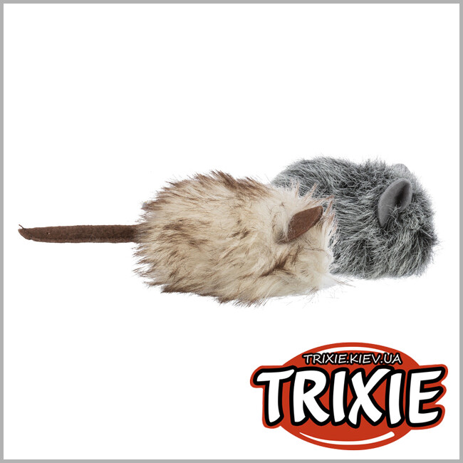 ТРИКСИ Украина - Игрушка Trixie 41115 для кошек Мышь плюшевая с кошачьей мятой 9 см